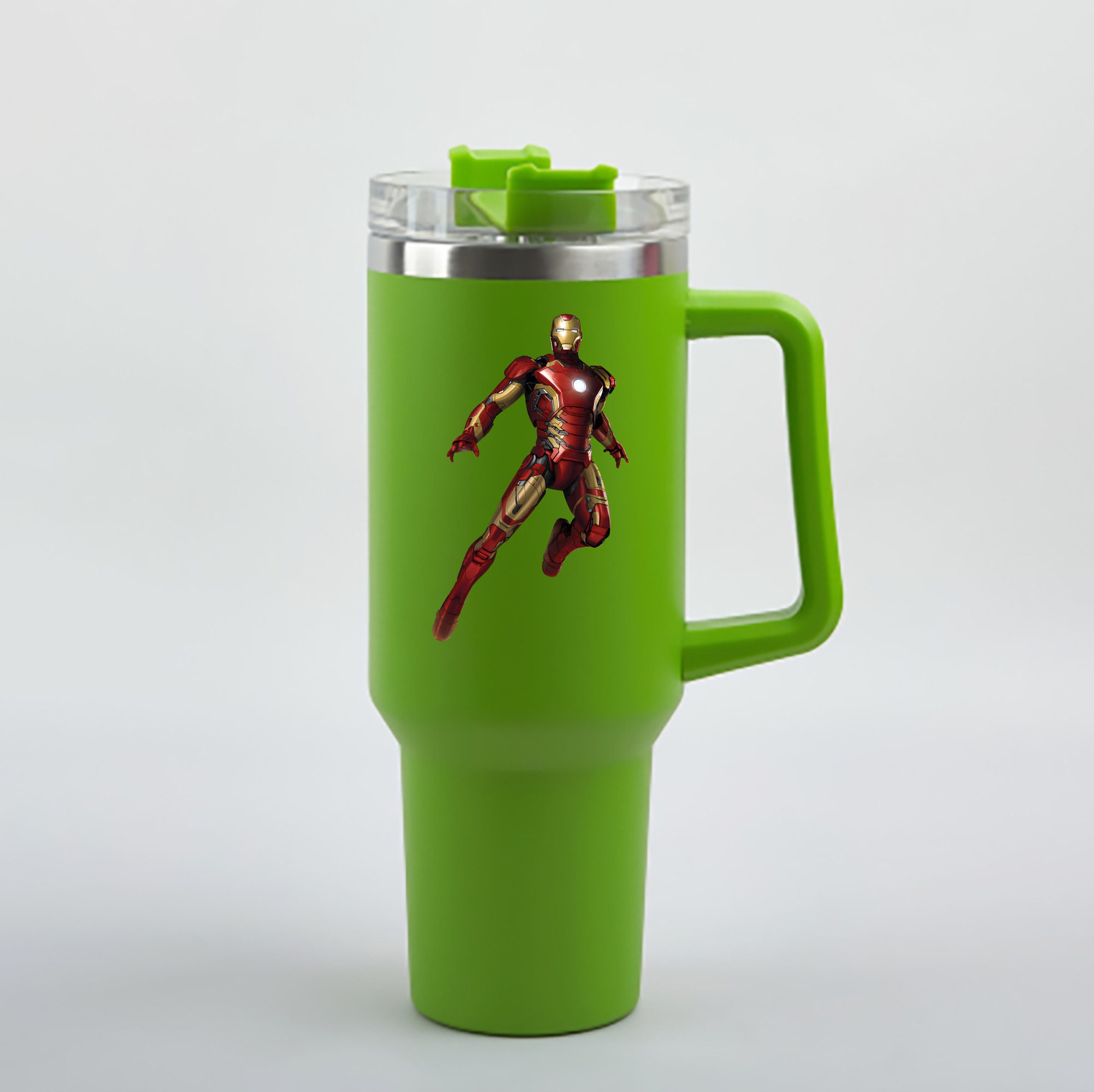 （画像用） アベンジャーズ The Avengers 1200mL車用タンブラー - クリスタルステッカー（プラスチックストロー付き）